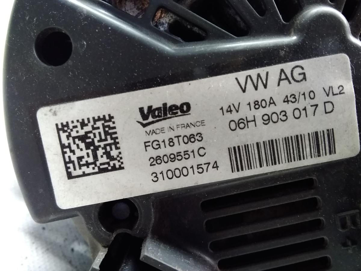 Audi A4 8K B8 original Lichtmaschine Generator 180A 2.0TSI 132kw Bj.2010