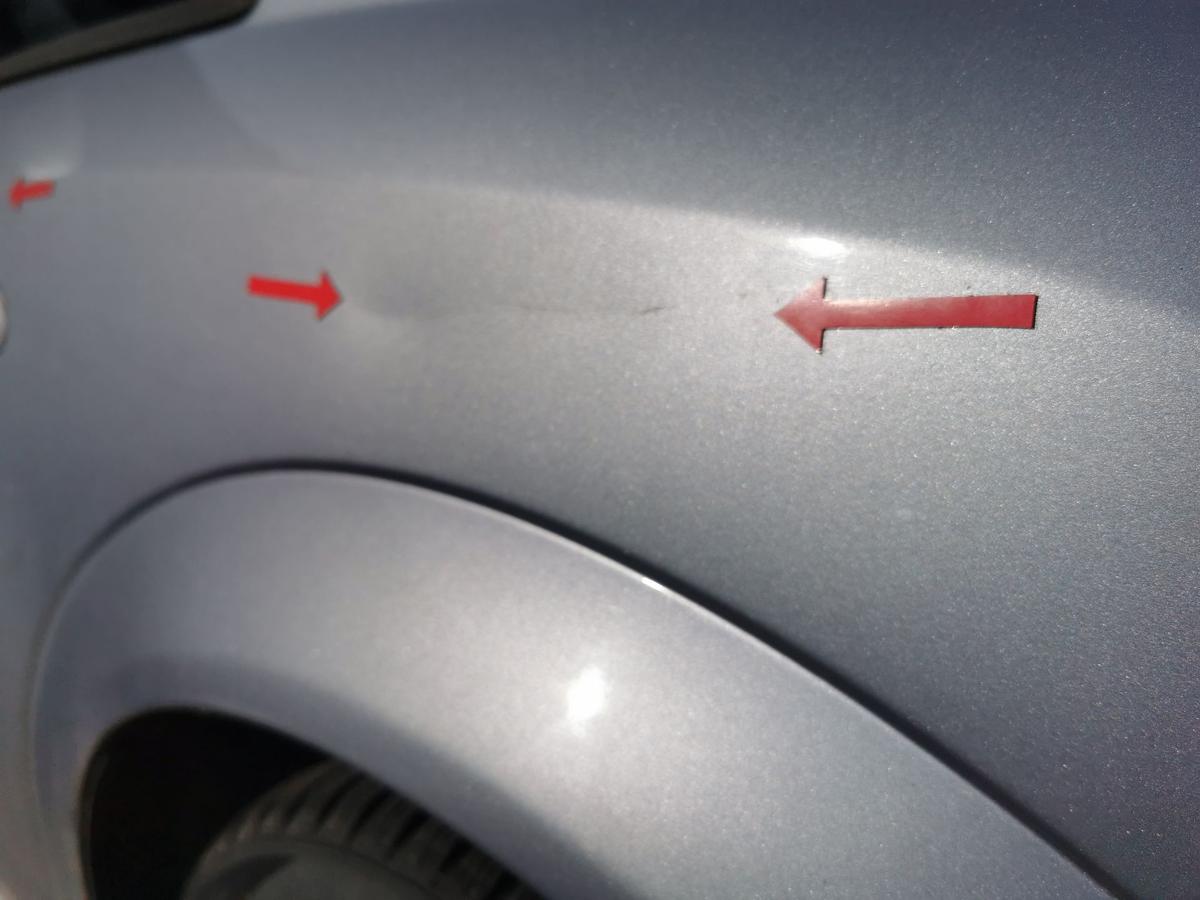 Opel Meriva A Kotflügel Fender Seitenwand vorn rechts 4AU Lichtsilber met DELLEN