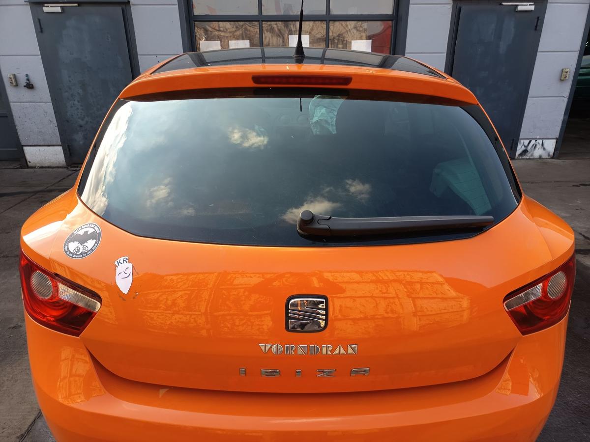 Seat Ibiza 6J 3t&uuml;rer original Heckklappe mit Scheibe P2C Luminarange Bj 2009