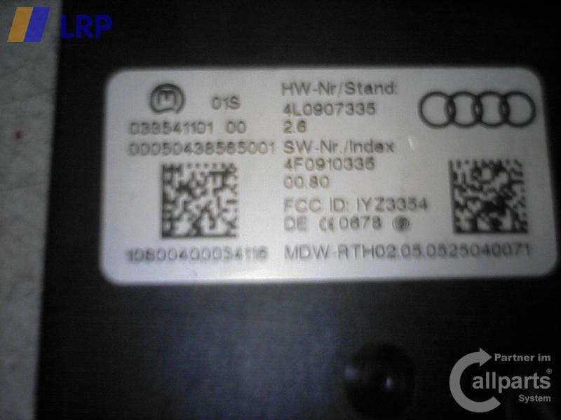 Audi Q7 4L Bj.2006 Steuergerät Keyless Entry 4L0907335 033541101