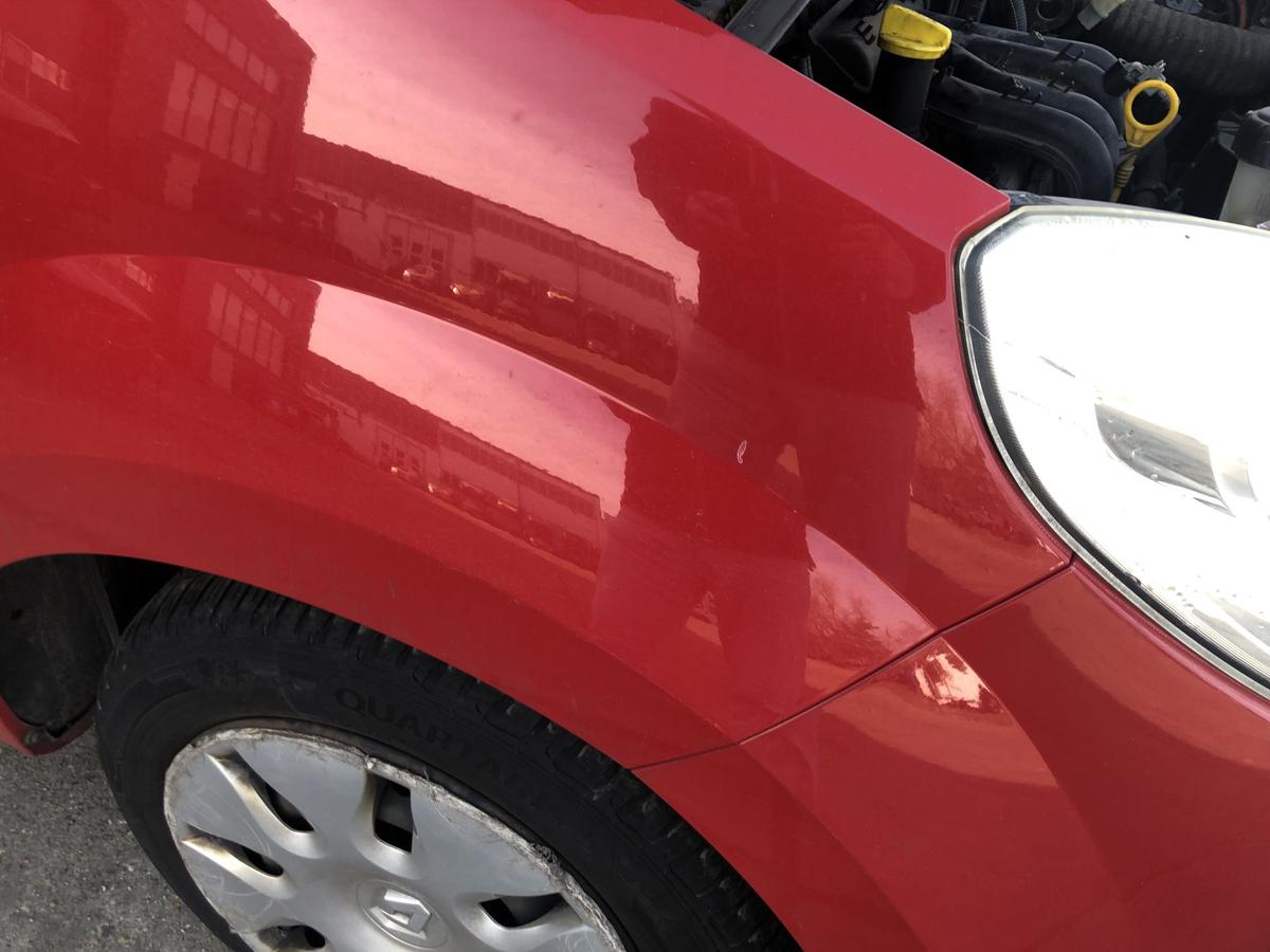 Renault Twingo 2 II Kotfl&uuml;gel vorn rechts Beifahrerseite Plastik OV727 rot