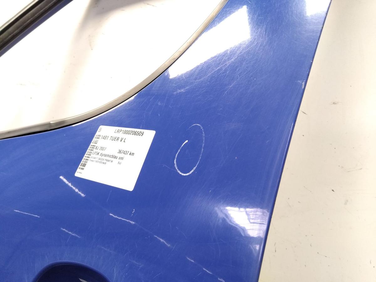 Skoda Roomster 5J T&uuml;r vorn links Fahrert&uuml;r LF5K dynamicblau BJ2007