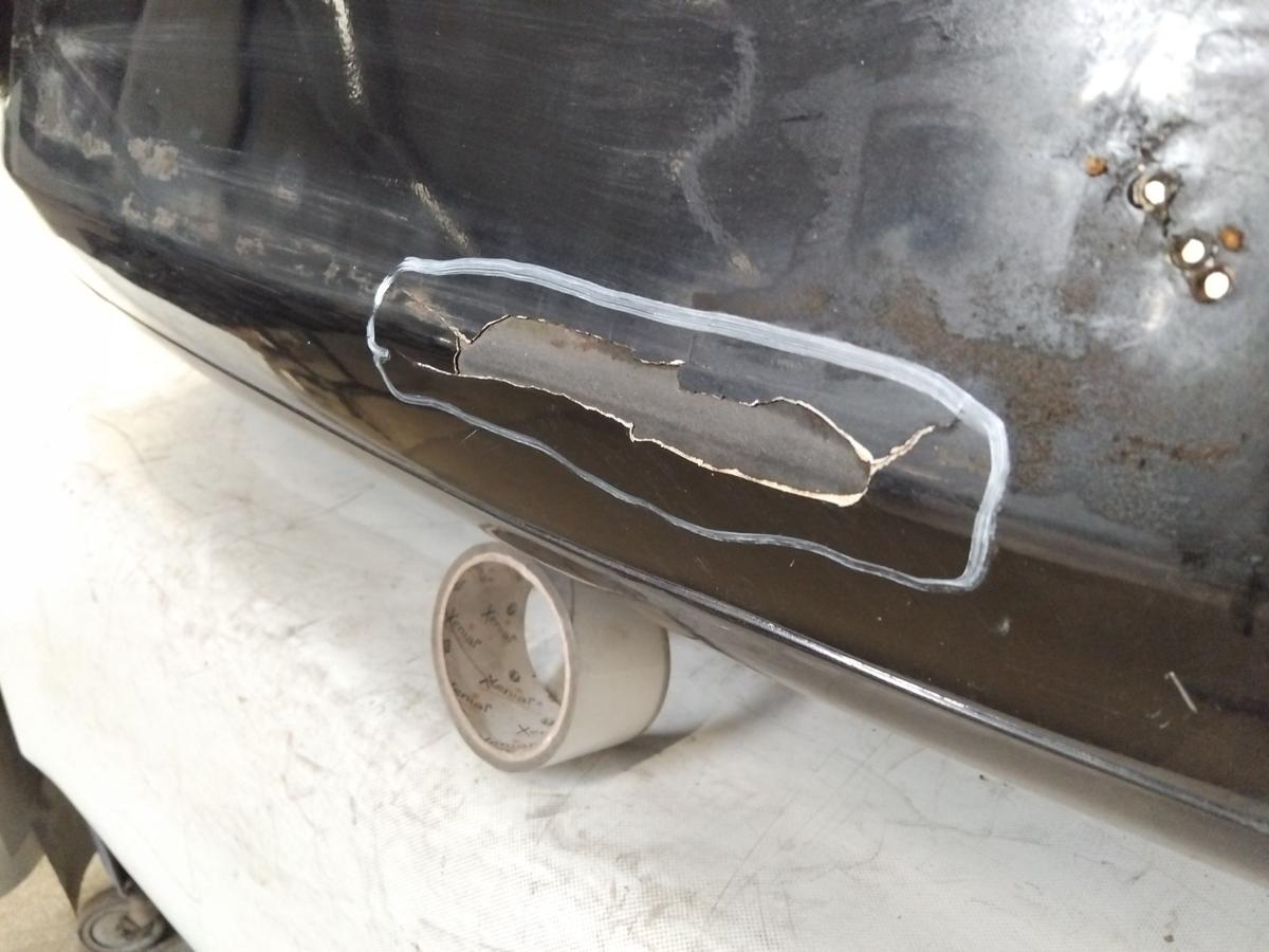 VW Eos original Sto&szlig;stange Sto&szlig;f&auml;nger hinten mit PDC schwarzmetallic Bj.2006