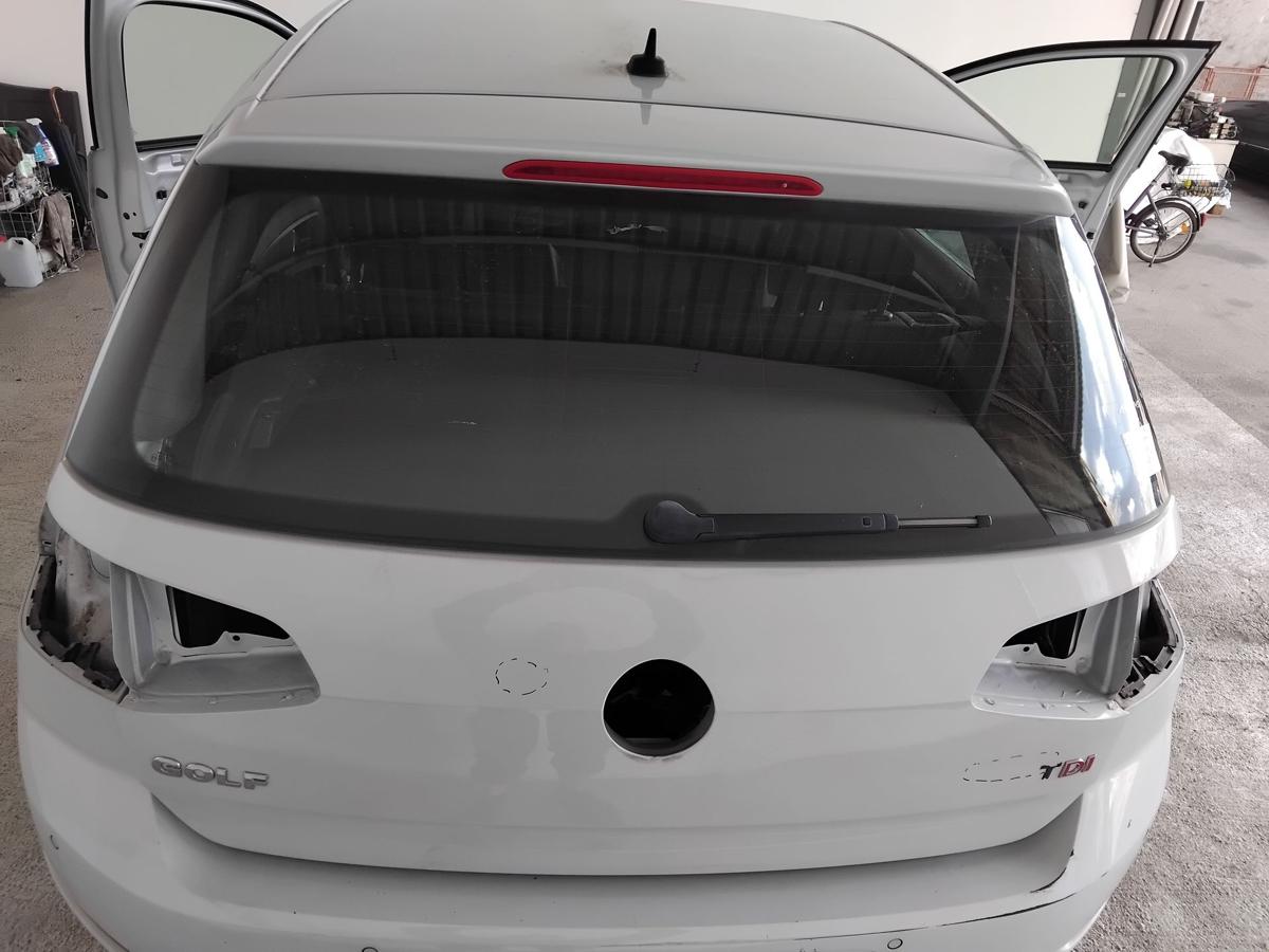 VW Golf 7 Facelift Heckklappe LB9Z White Silver mit Heckscheibe Fließheck BJ2017