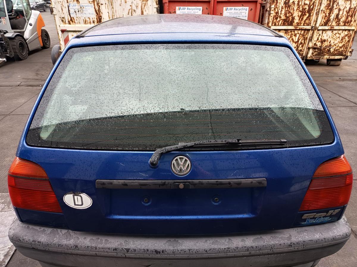 VW Golf III original Heckklappe mit Scheibe LP5U Bright Blue Baujahr 1993