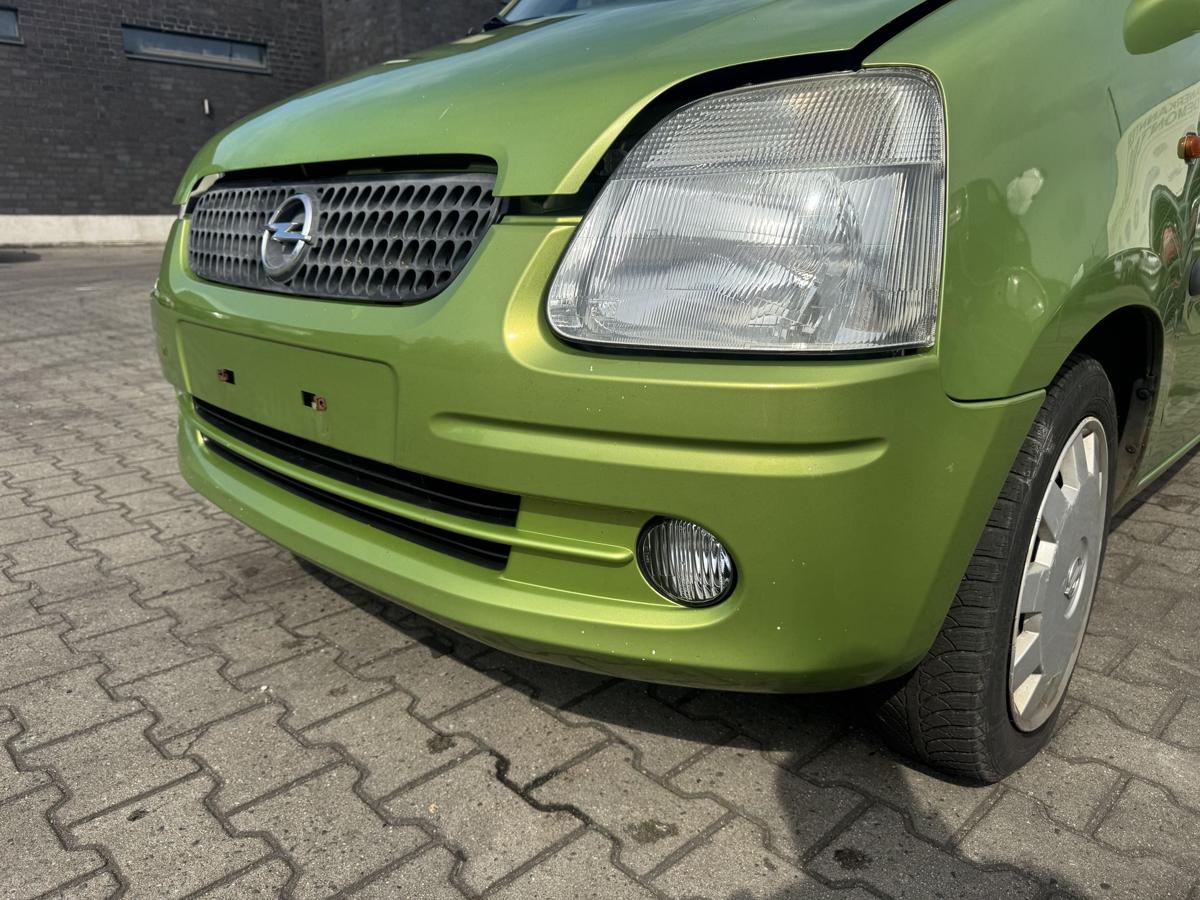 Opel Agila A original Sto&szlig;stange Stossf&auml;nger vorn Z384 Kiwigr&uuml;n Bj.2000