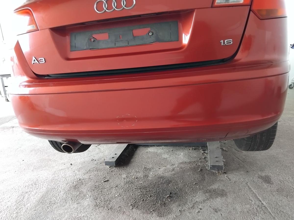 Audi A3 8P Sportback orig Stossf&auml;nger Sto&szlig;stange hinten BJ2007 granatrot LZ3F