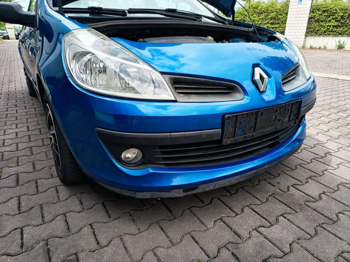 Renault Clio III orig Stoßstange vorn Stossfänger NSW TEI45 Blau met Bj 2006