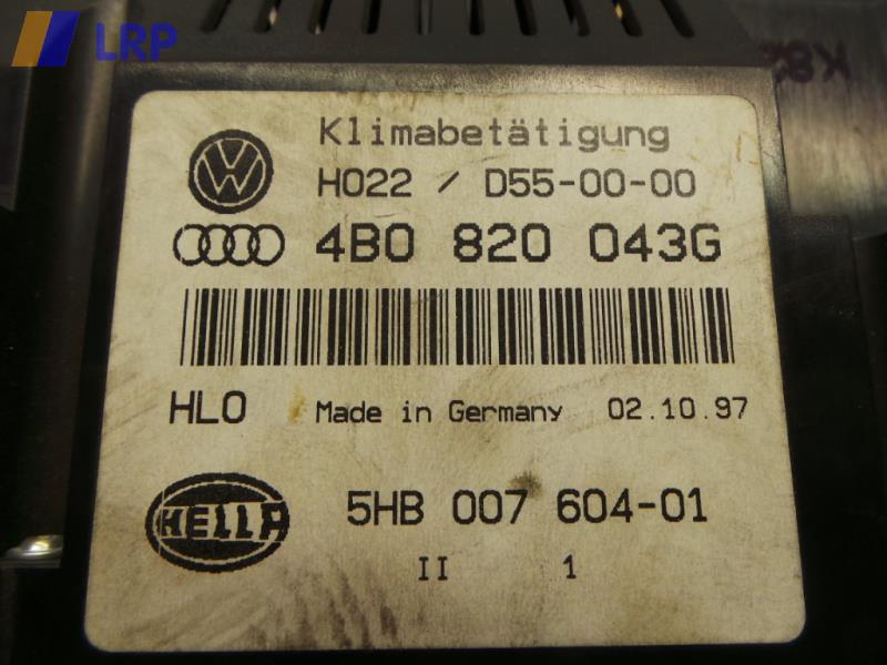 Audi A6 C5 4B Heizungsregulierung Klimabedienteil 4B0820043G 5HB00760401 HELLA