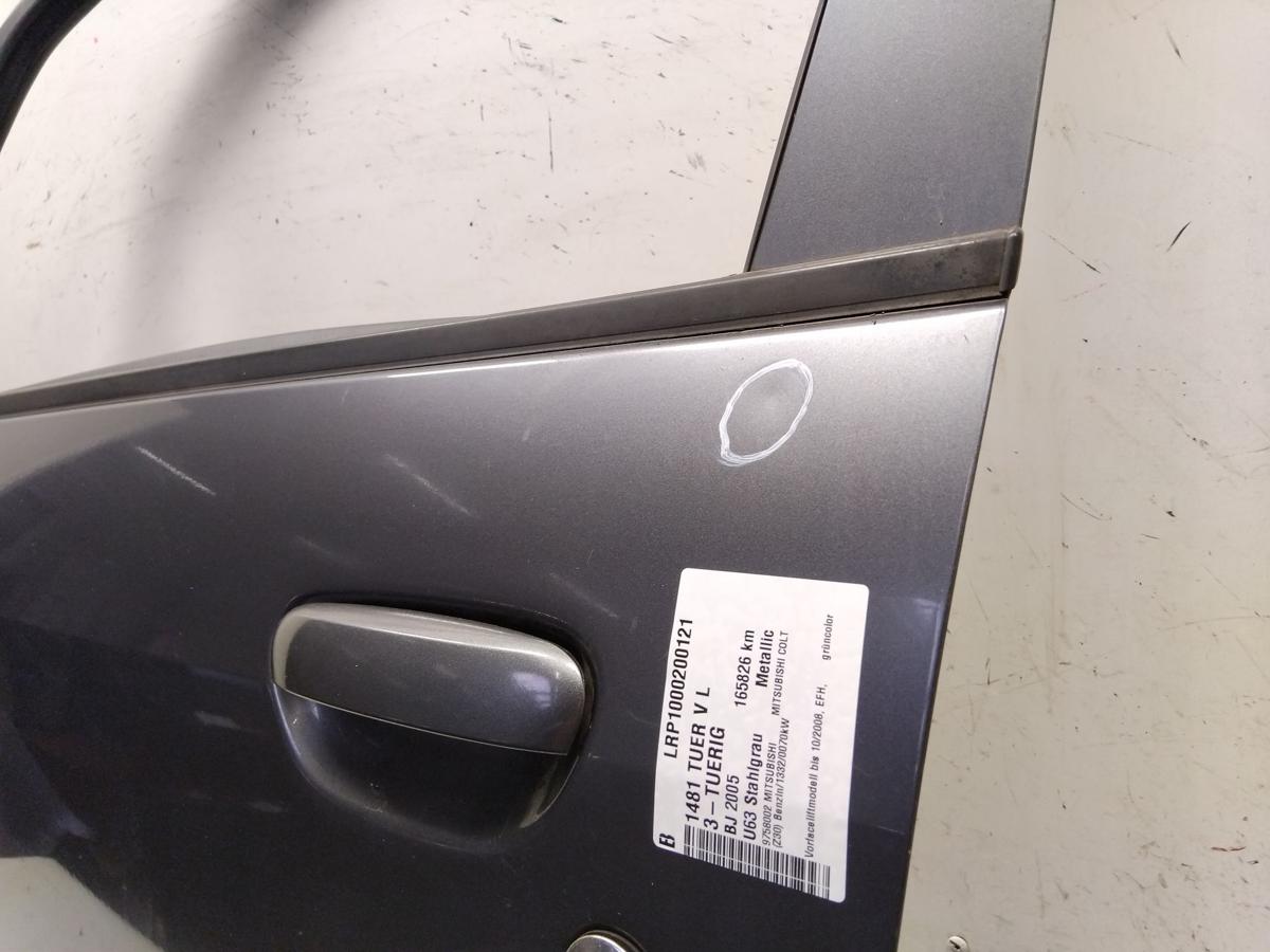 Mitsubishi Colt Z30 original T&uuml;r vorn links U63 Stahlgrau Metallic 3t&uuml;rig BJ2005
