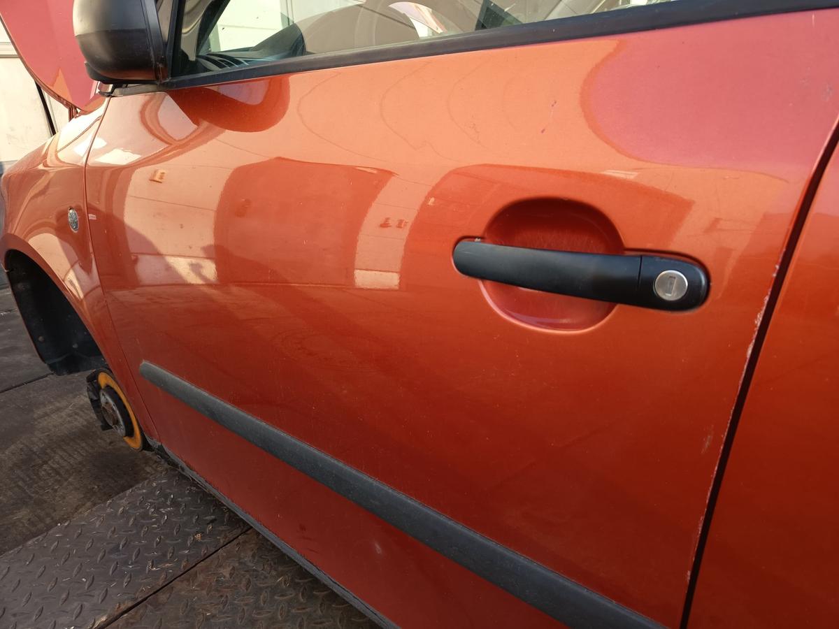 Skoda Fabia II 5J original T&uuml;r vorne links LF3H Orange Baujahr 2007