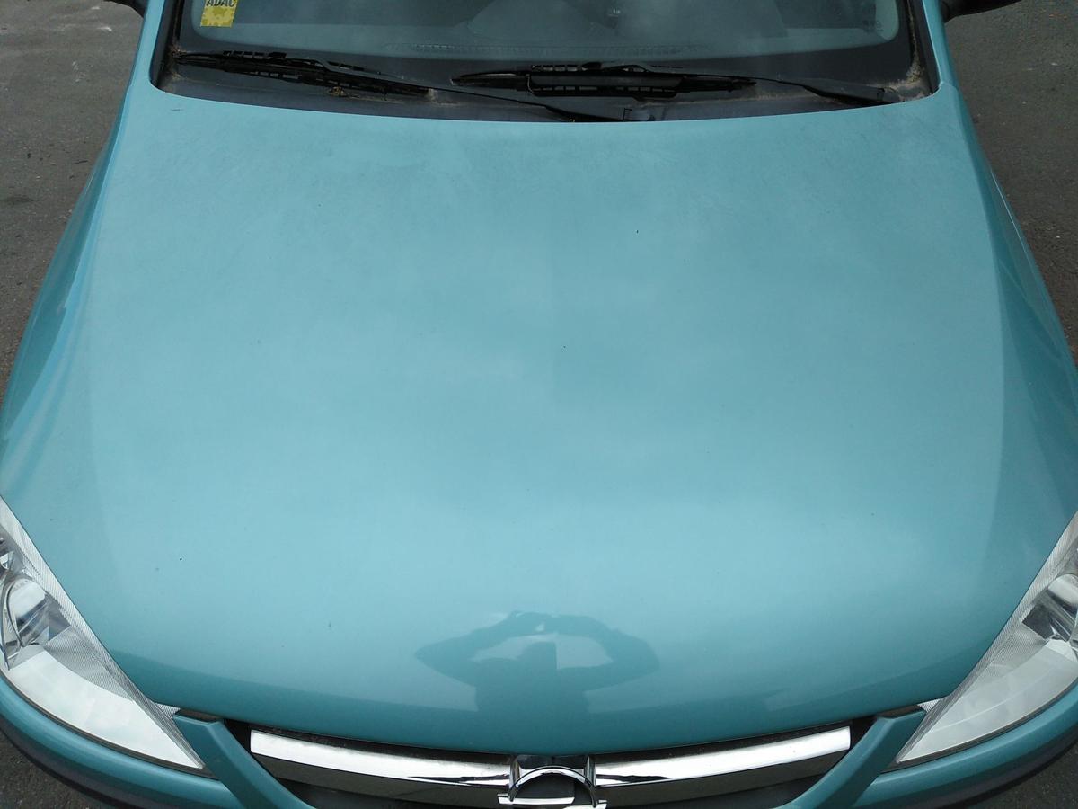 Opel Corsa C original Motorhaube gr&uuml;nmetallic Z397 mintsilbermetallic Bj.2004