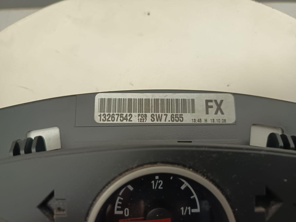 Opel Astra H original Kombiinstrument Tacho zur&uuml;ckgesetzt Baujahr 2008
