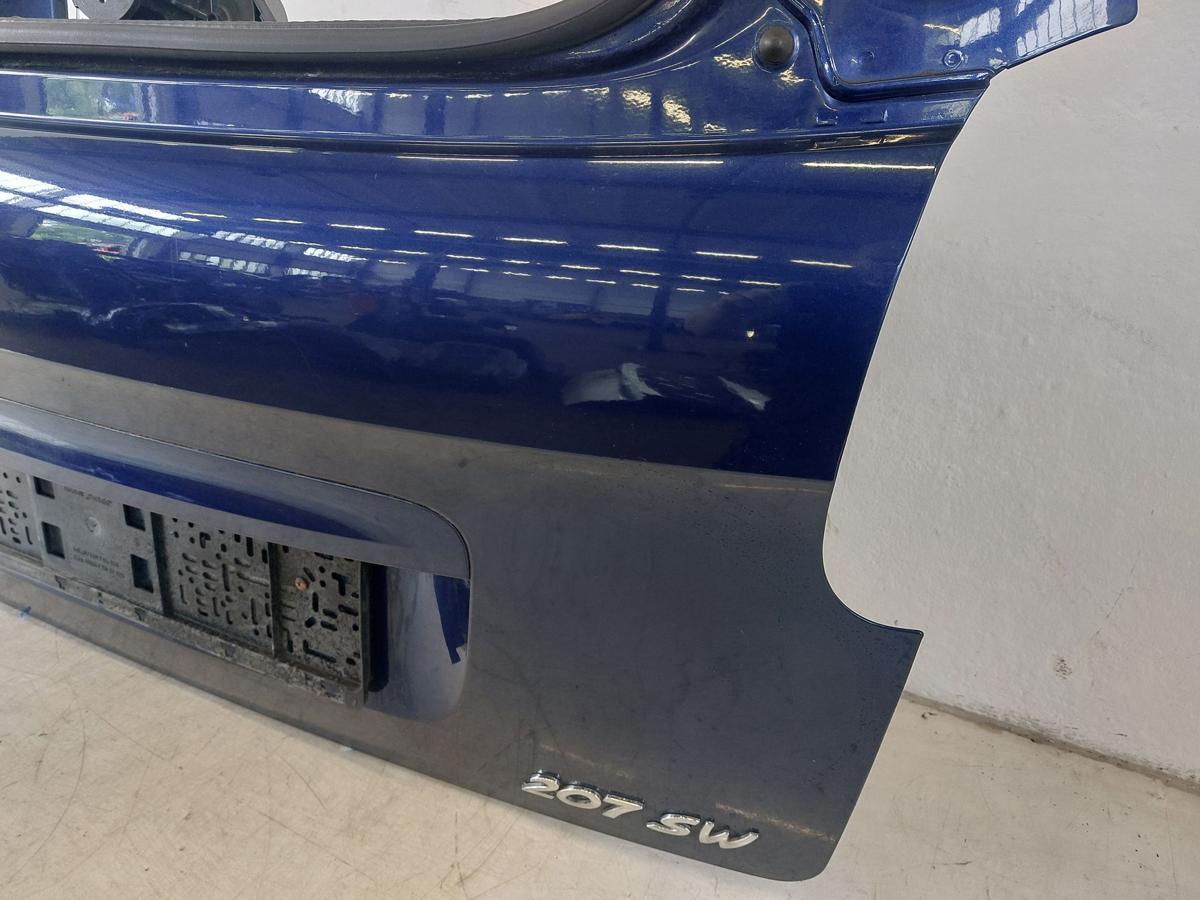 Peugeot 207SW Heckklappe ohne Heckscheibe im Rohbau KPL Montebello blau