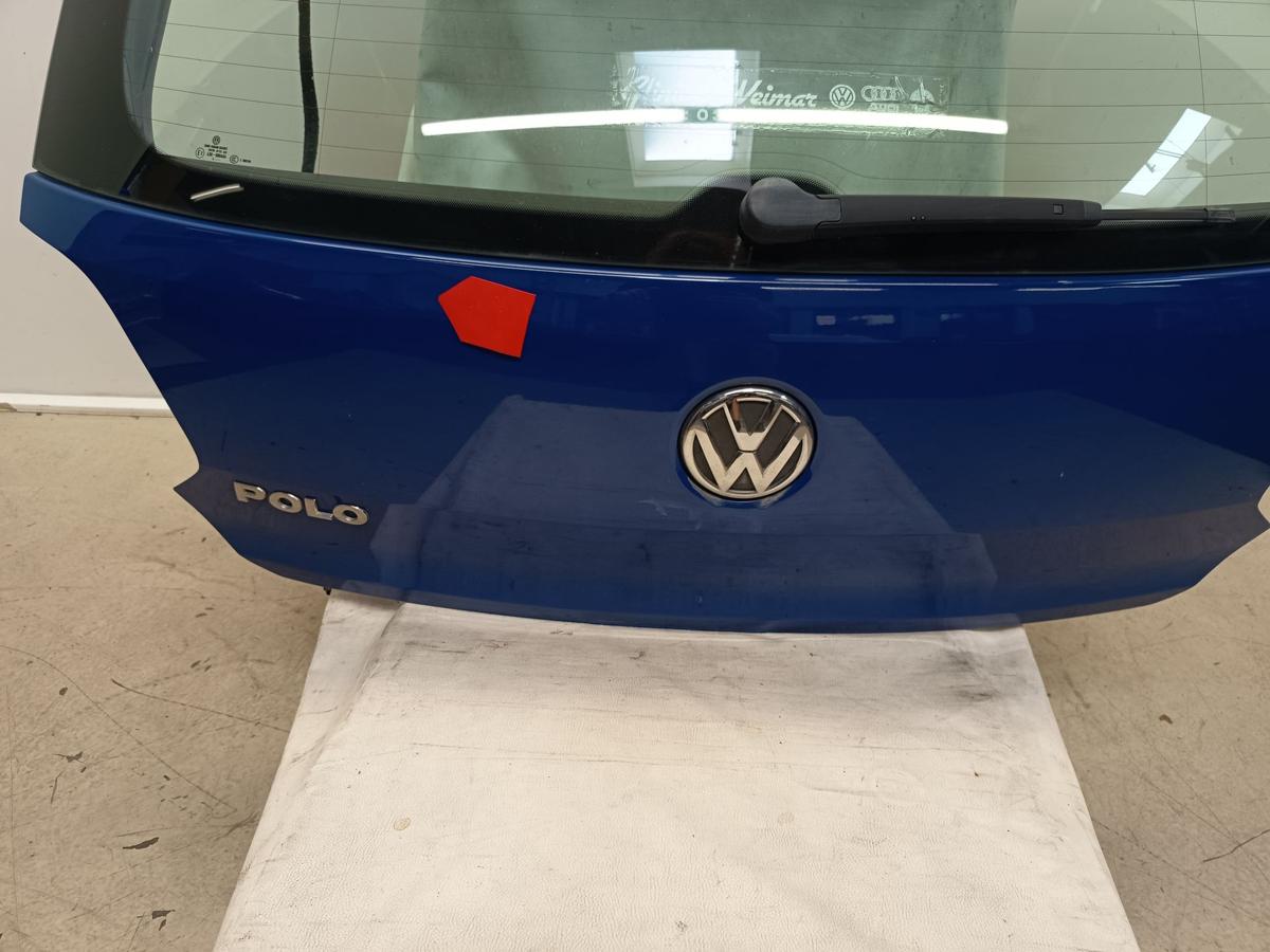 VW Polo V 6R original Heckklappe mit Scheibe D5E Meerblau Bj 2009
