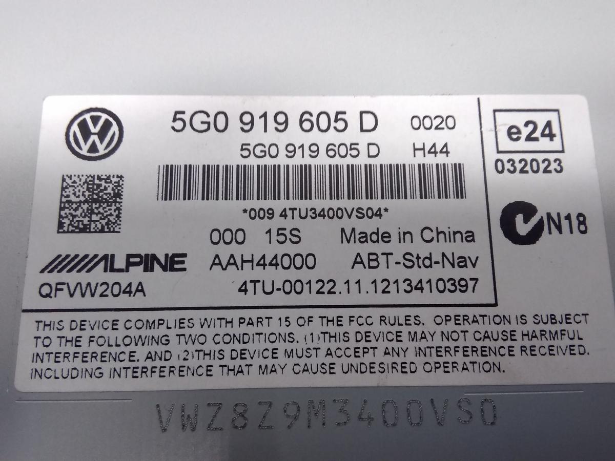 VW Golf 7 original Anzeige und Bedieneinheit Composition Media 5G0919605D Bj2014
