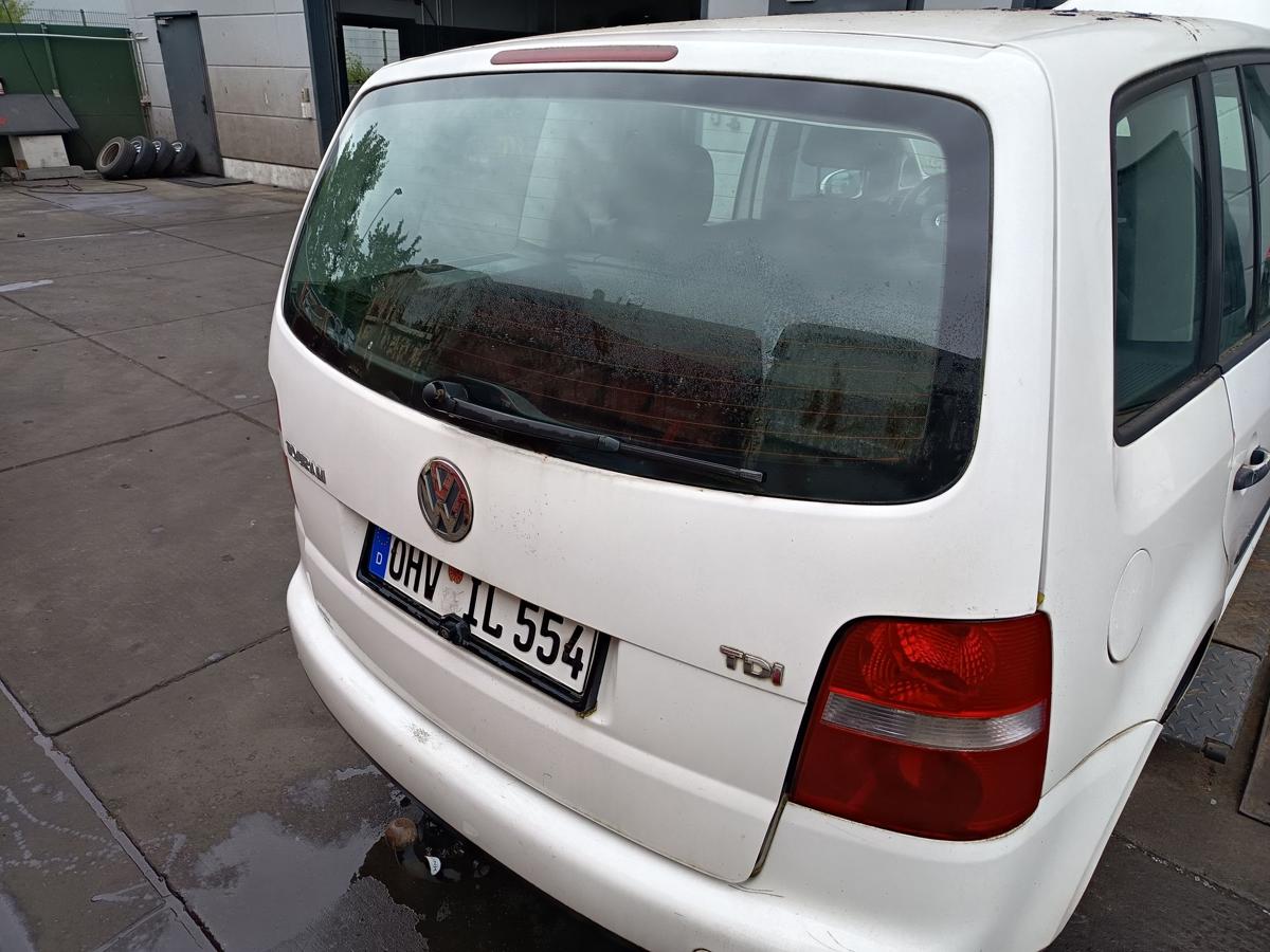 VW Touran 1T original Heckklappe mit Scheibe Rost LB9A Candywei&szlig; Bj 2004