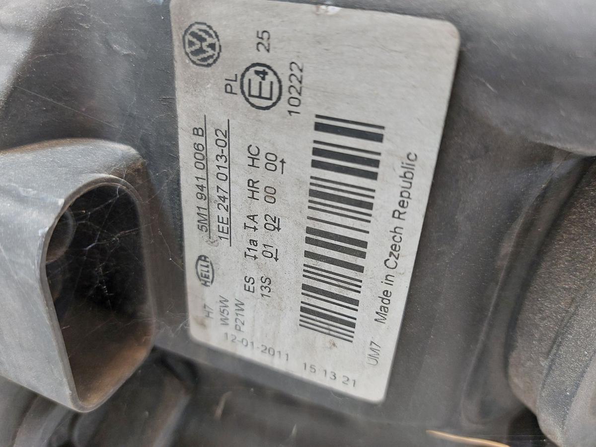 VW Golf Plus 5M Scheinwerfer Hauptscheinwerfer Frontscheinwerfer vorn rechts