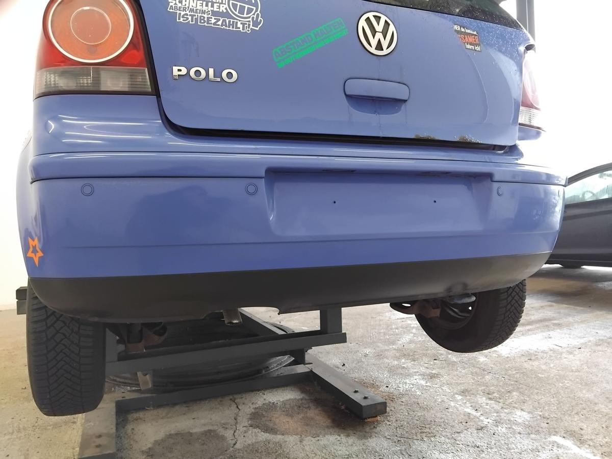 VW Polo 9N3 original Sto&szlig;f&auml;nger Sto&szlig;stange hinten summerblue LA5F BJ2009 PDC