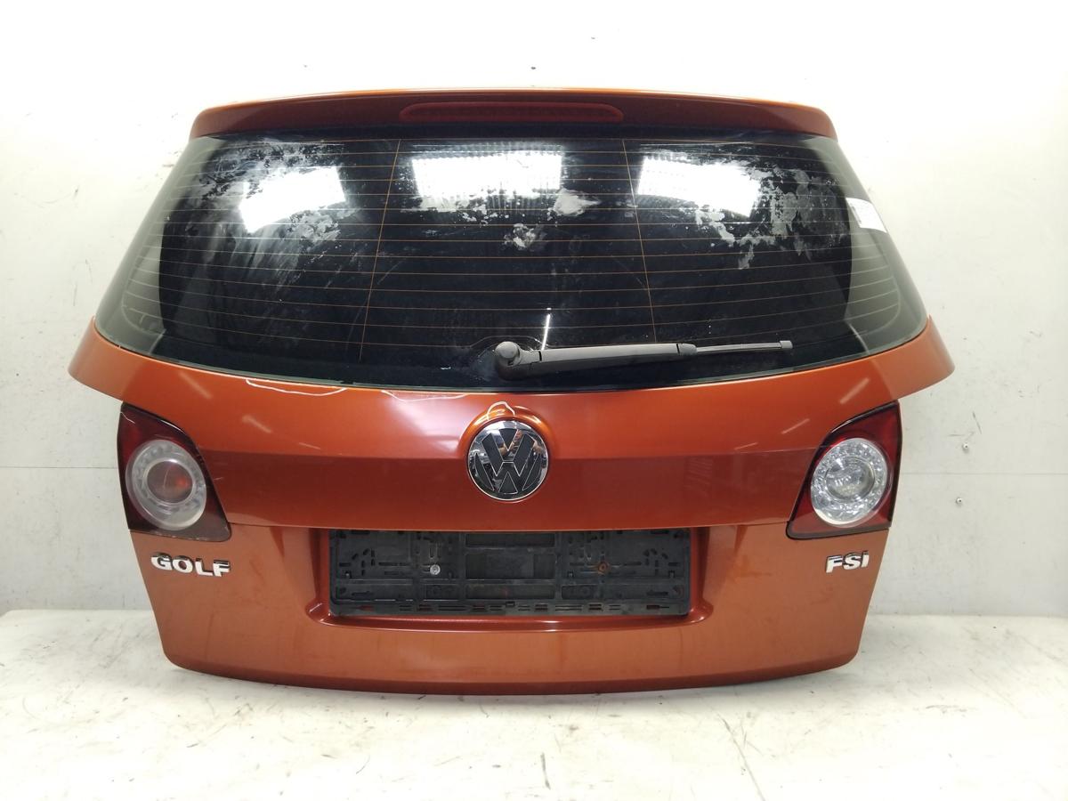 VW Golf Plus 5M Heckklappe LA3X Sunsetred mit Heckscheibe BJ2006 Rost