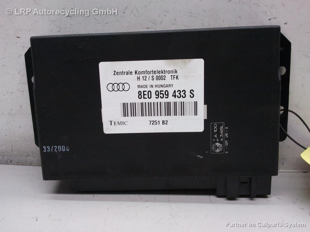 Audi A4 8E BJ2000 Komfortsteuergeraet 8E0959433S TEMIC