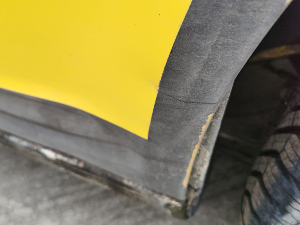 VW Caddy 2K Tür Schiebetür Autotür hinten links Roh ginstergelb R132 TEXT BILDER