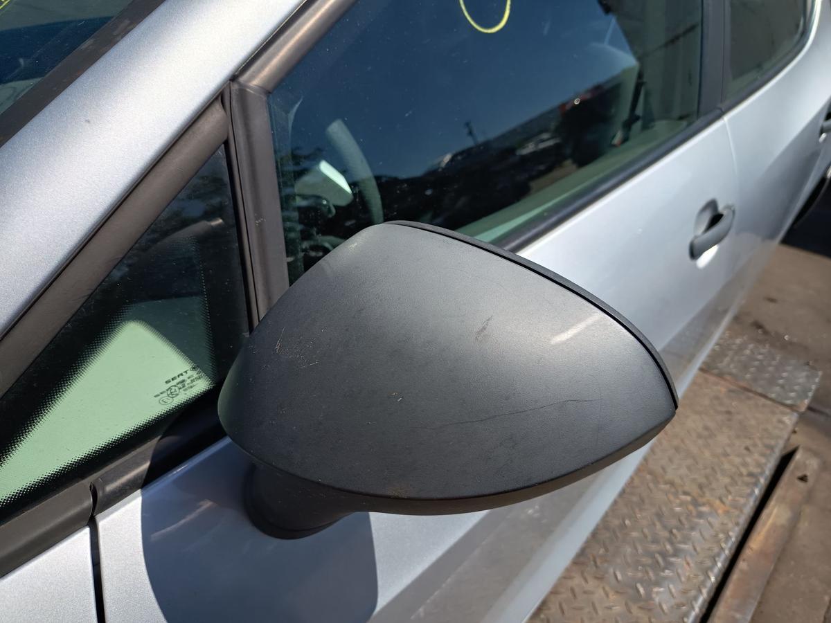 Seat Ibiza 6J original Au&szlig;enspiegel links mechanisch schwarz unlackiert Bj 2010