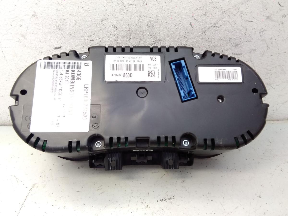 VW Polo 6R original Kombiinstrument Tacho Armatur 1.4 63kw mit MFA Bj.2010