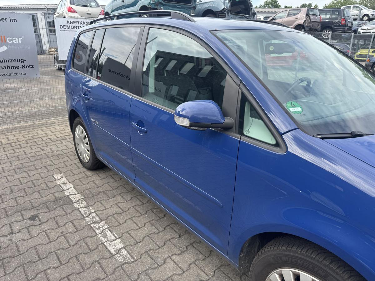 VW Touran 1T original T&uuml;r vorn rechts LL5M Indienblau Rohbau Bj.2008