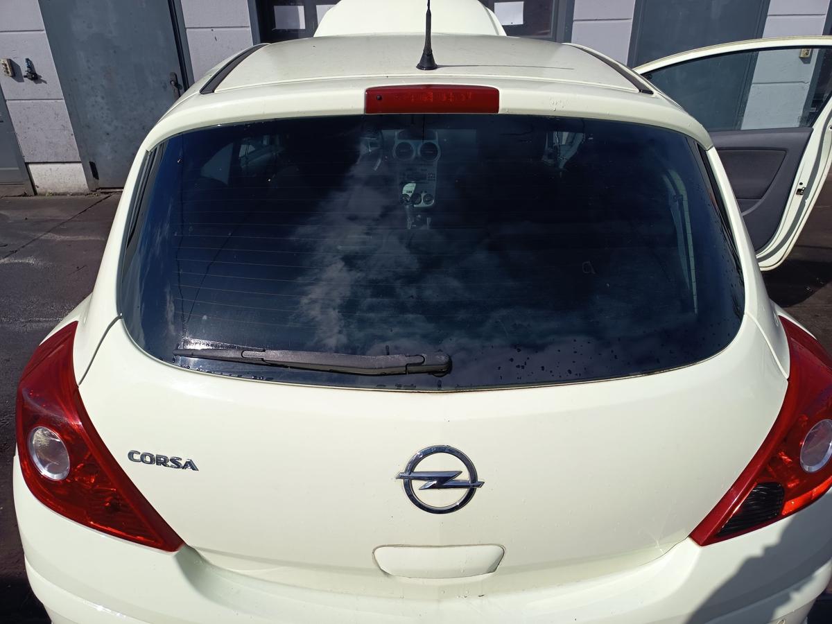 Opel Corsa D 3t&uuml;rer original Heckklappe mit Scheibe Z30R Guacamolewei&szlig; Bj 2012