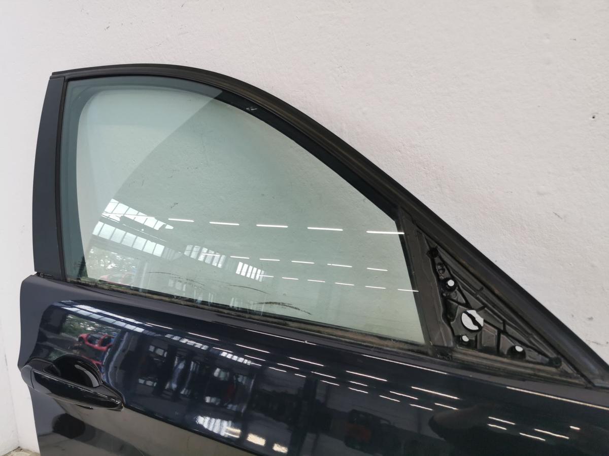 BMW 3er E90 T&uuml;r vorn rechts Beifahrert&uuml;r mit Scheibe A35 Monacoblau Metallic