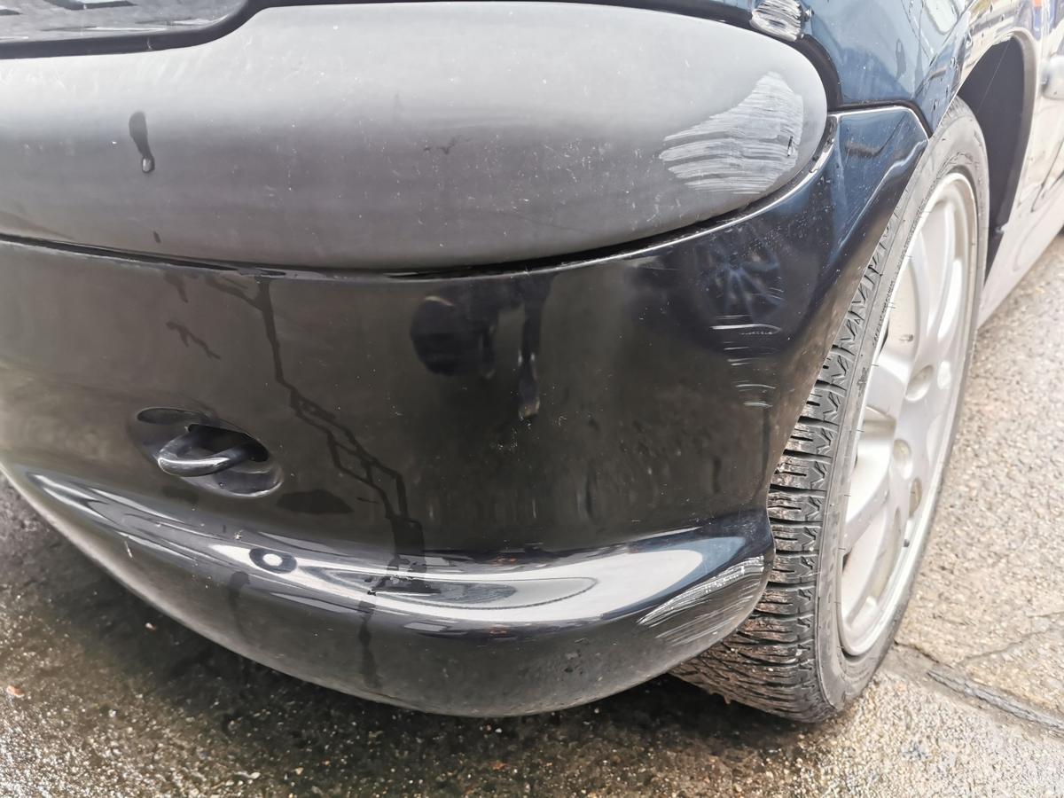 Peugeot 206 CC Stossf&auml;nger Stossstange Bumper hinten EXY Onyxschwarz KRATZER