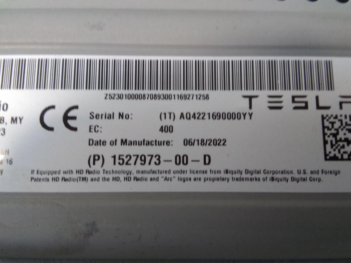 Tesla Model Y original Steuerger&auml;t Radiotuner FM DAB 152797300D BJ2023