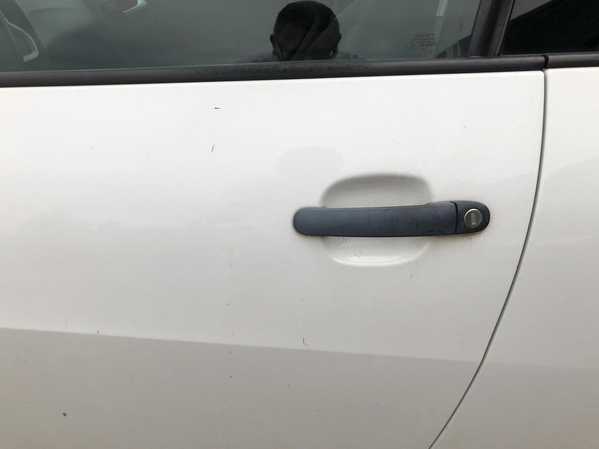 Seat Ibiza 6J T&uuml;r vorn links Fahrert&uuml;r im Rohbau nur 3 t&uuml;rer LB9A Candywei&szlig;