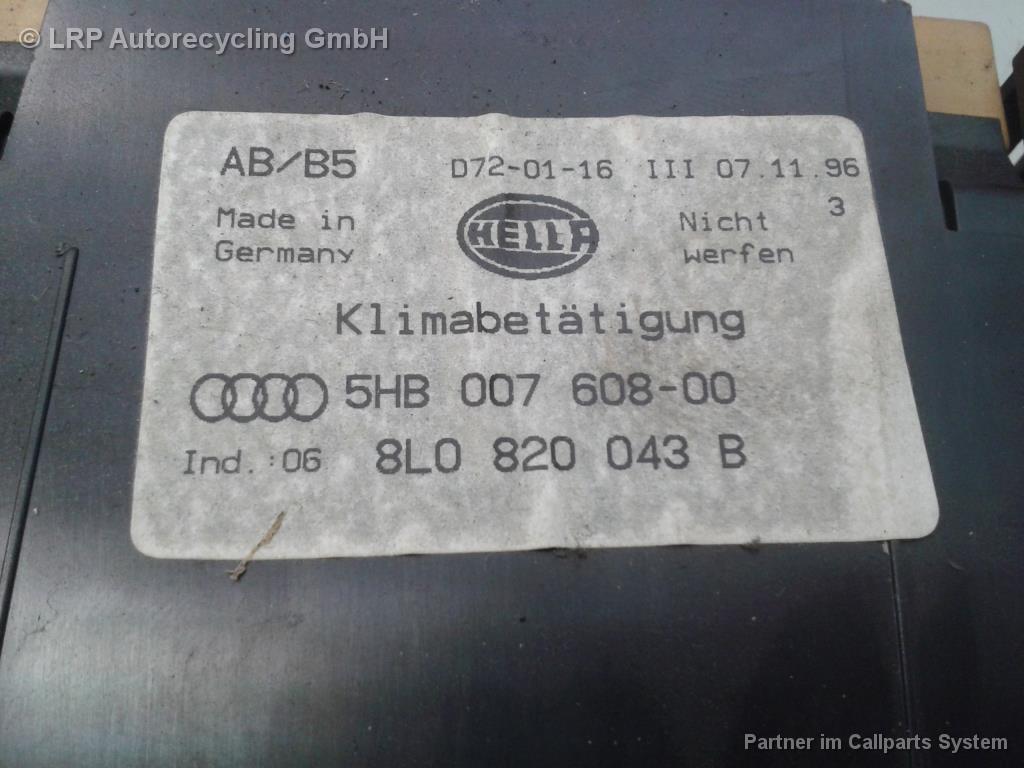 Audi A4 B5 8D Heizungsregulierung Klimabedienteil 8L0820043B 5HB00760800 BJ1996