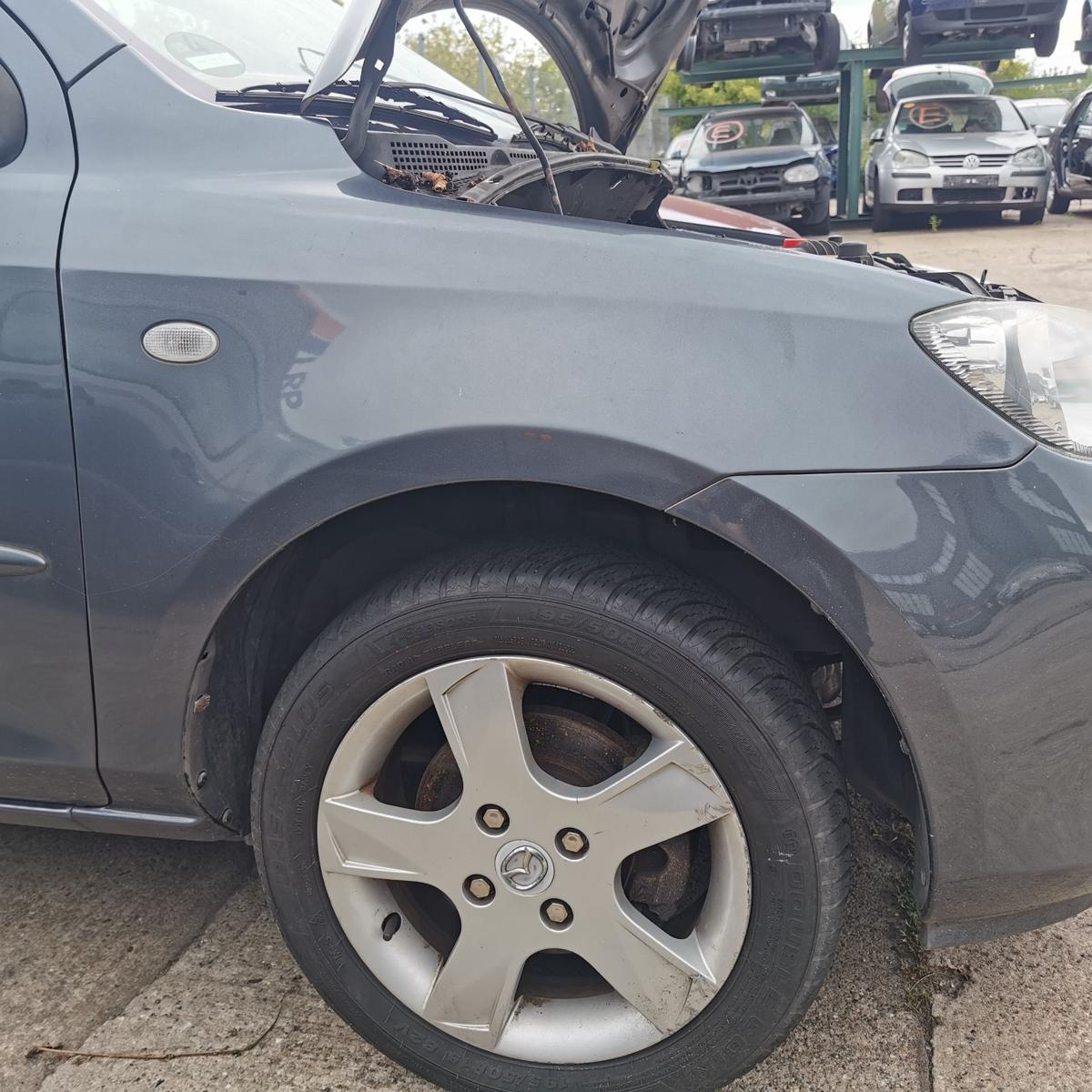 Mazda 2 DY Kotflügel Fender Seitenwand vorn rechts Grau metallic