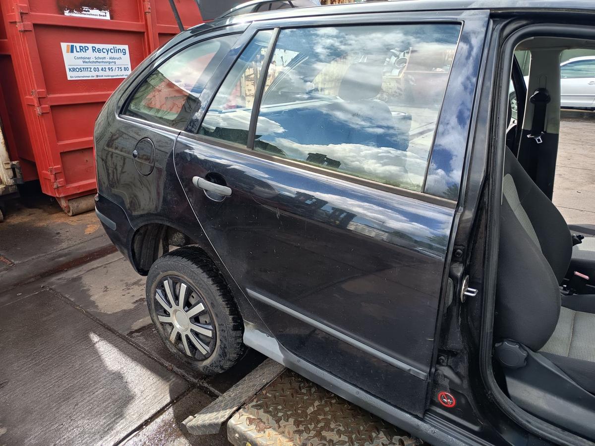 Skoda Fabia 6Y Combi original T&uuml;r hinten rechts Fond F9R Black Magic Bj 2004