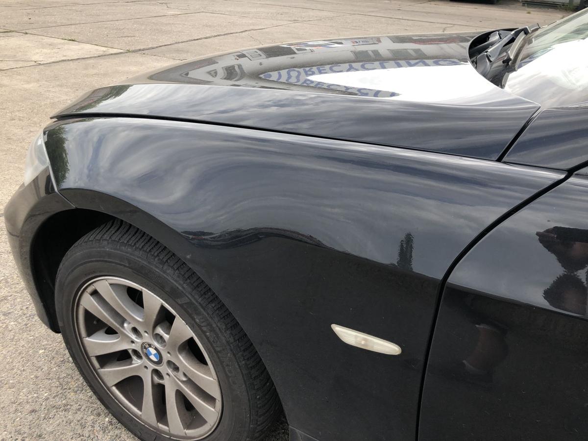 BMW 3er E90 E91 Kotflügel vorn links Fahrerseite schwarz II 668