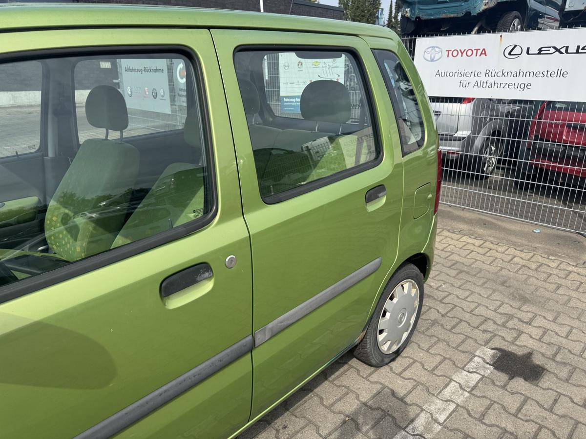 Opel Agila A original T&uuml;r hinten links Z384 Kiwigr&uuml;n Bj.2000