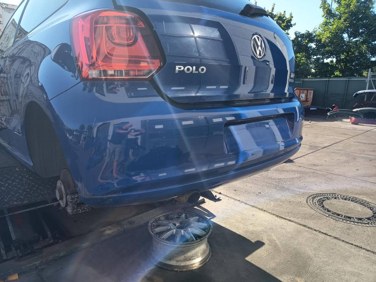 VW Polo 6R orig Stoßstange hinten Stoßfänger Heck LD5E Blau Bj 2011