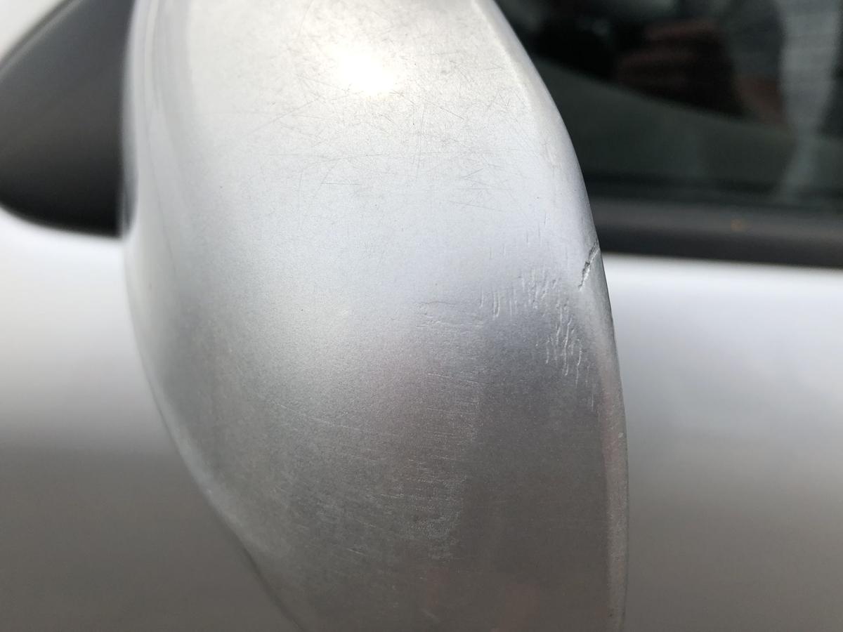 Seat Leon 1M Aussenspiegel links Seitenspiegel manuelle Verstellung LS7N silber
