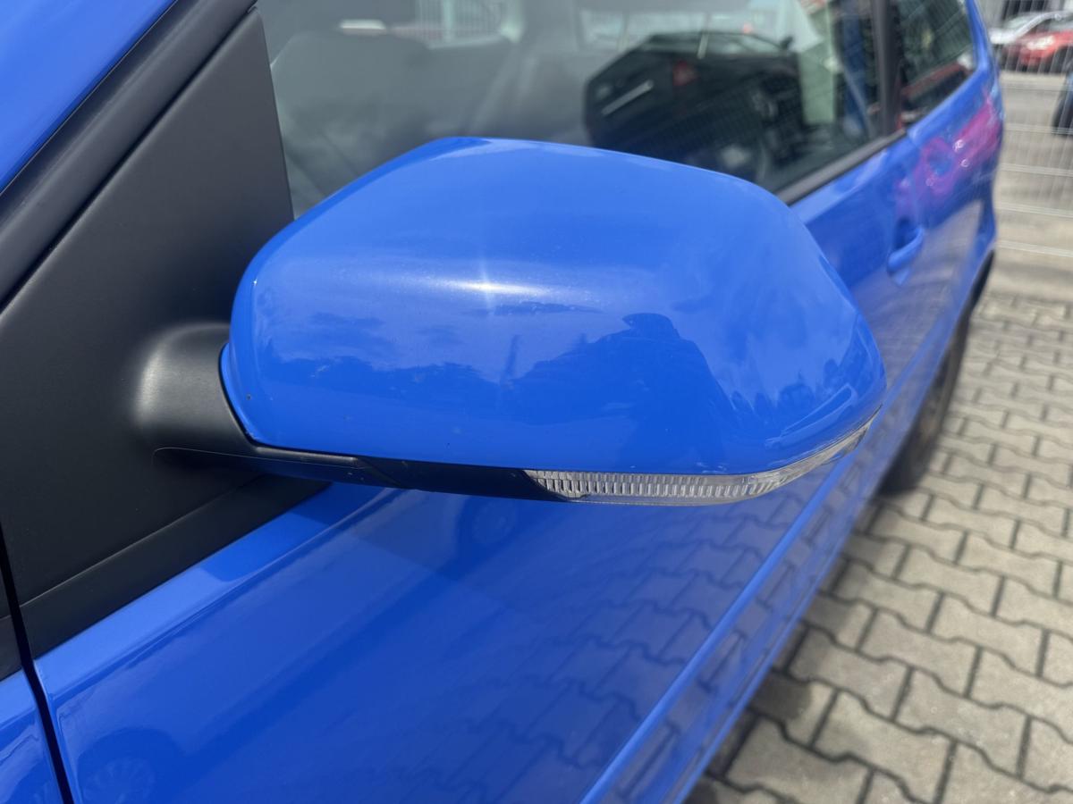 VW Polo 9N3 original Au&szlig;enspiegel links manuell verstellbar LA5F Summer Blue Bj.2008