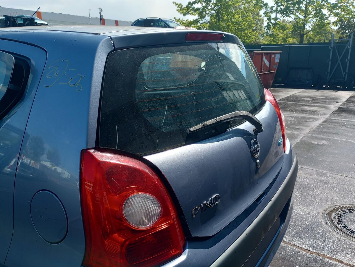 Nissan Pixo orig Heckklappe mit Scheibe ZLZ Greyish Blue met Bj 2009