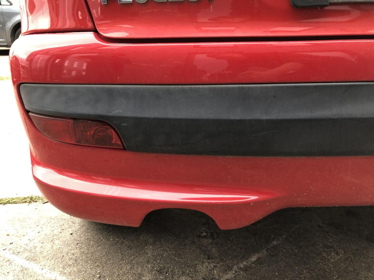 Peugeot 206+ Stoßfänger hinten Heckstoßstange KKN Rouge Aden Stoßstange 3trg