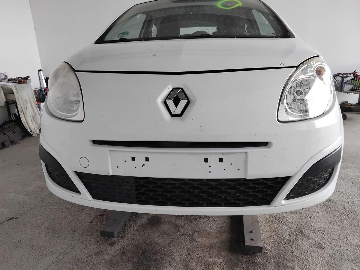 Renault Twingo 2 original Sto&szlig;f&auml;nger Sto&szlig;stange vorn OV369 Blanc Glacier BJ2008
