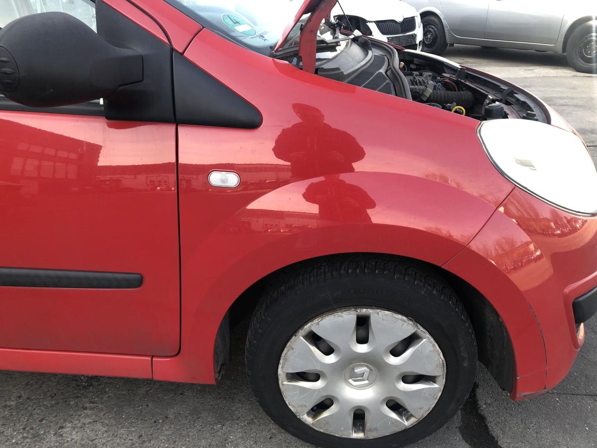 Renault Twingo 2 II Kotfl&uuml;gel vorn rechts Beifahrerseite Plastik OV727 rot