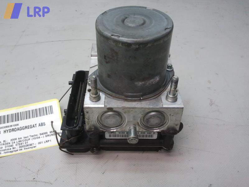 Citroen C4 BJ2006 ABS Block 9649988180 Bosch 0265234395 0265950517