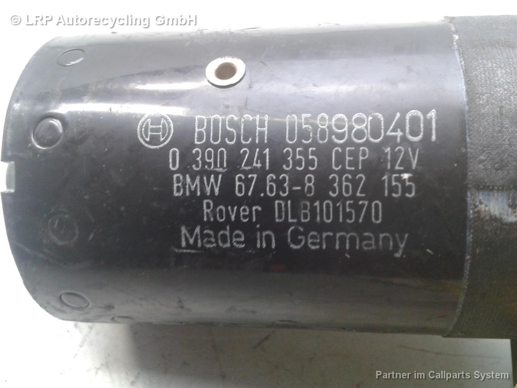 BMW E46 320i original Wischermotor vorn 0390241355 BJ1998