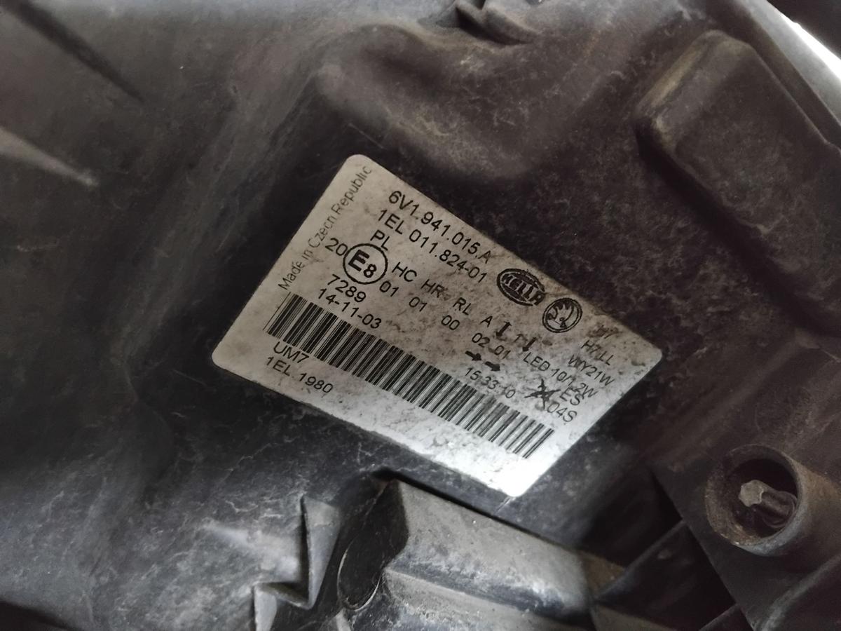 Skoda Fabia 3 III NJ original Scheinwerfer links 6V1941015A Hella BJ2014