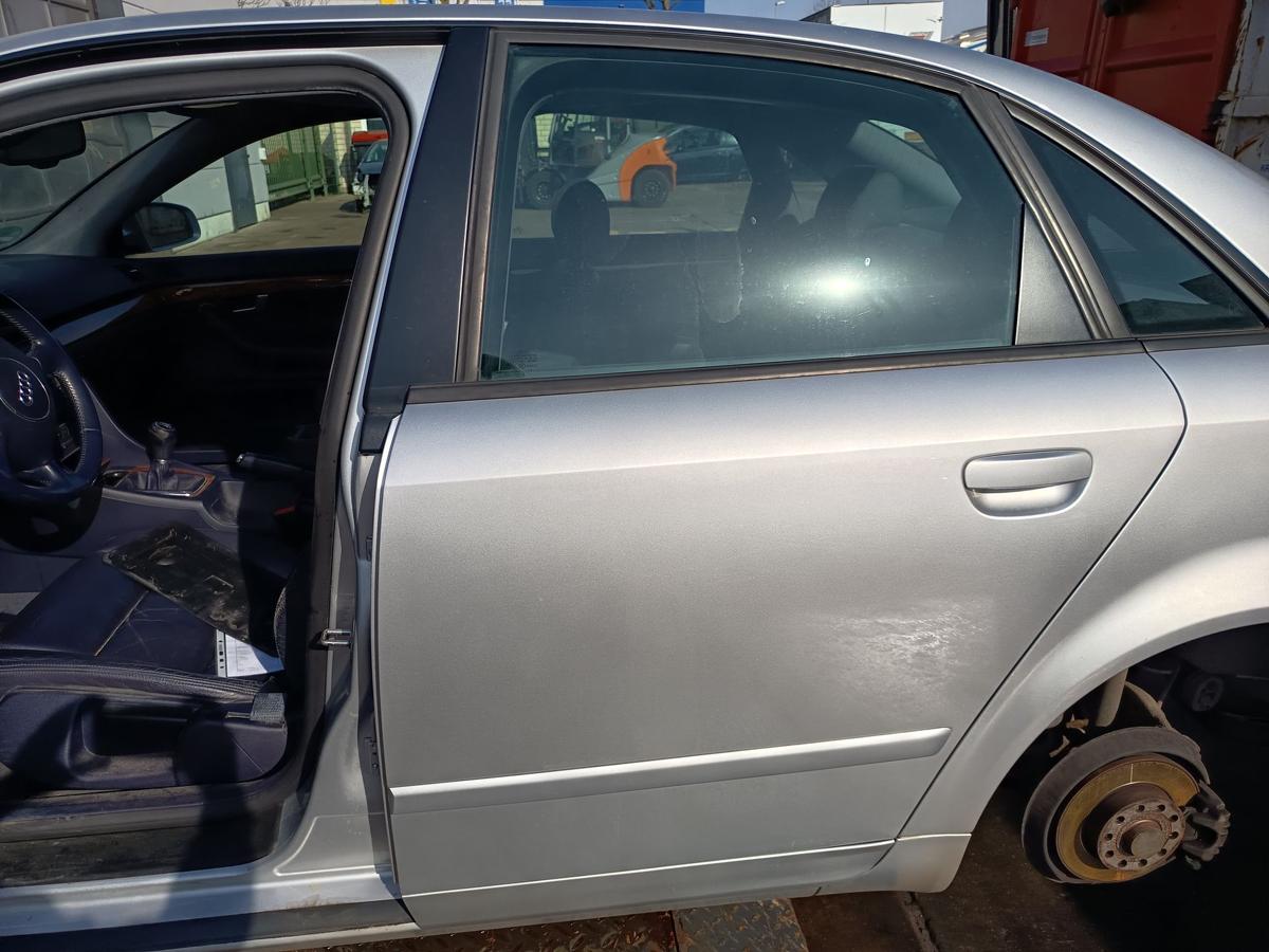 Audi A4 B6 Limo original T&uuml;r hinten links Fond Y7W Lichtsilber Bj 2003